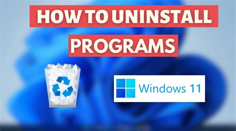 uninstall programs windows 11